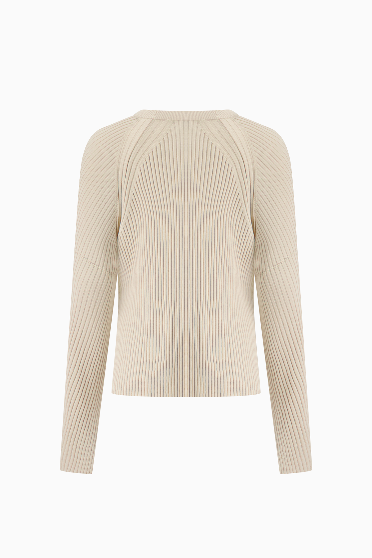 Slit Cuffs Ribbed Knit Top