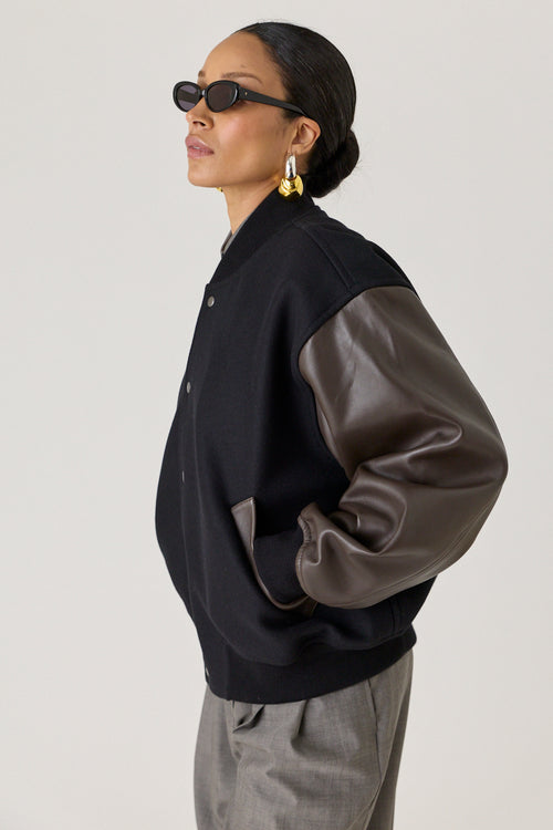 Alph Leather Bomber Jacket