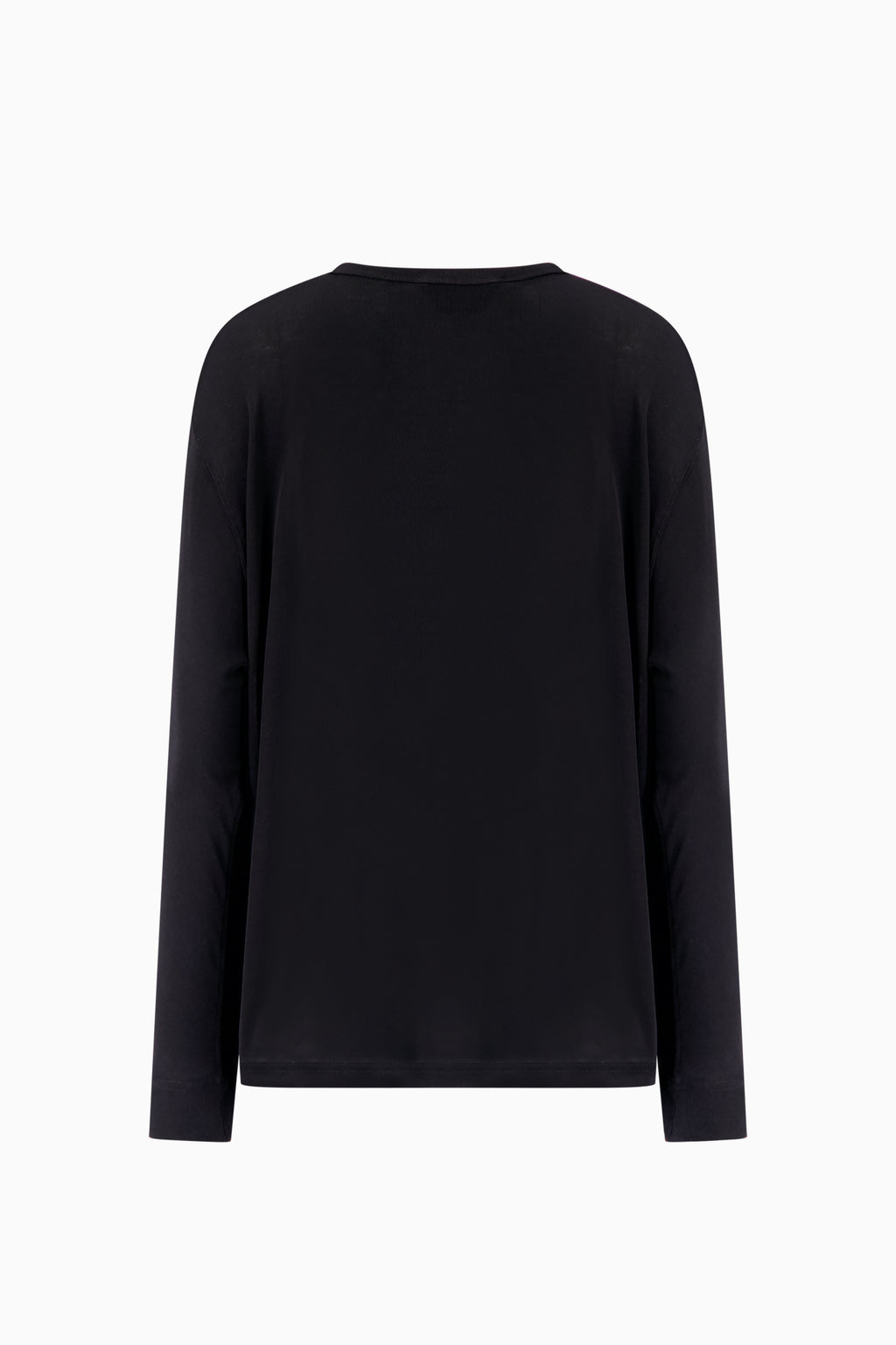 Henley Long Sleeve Top - Black