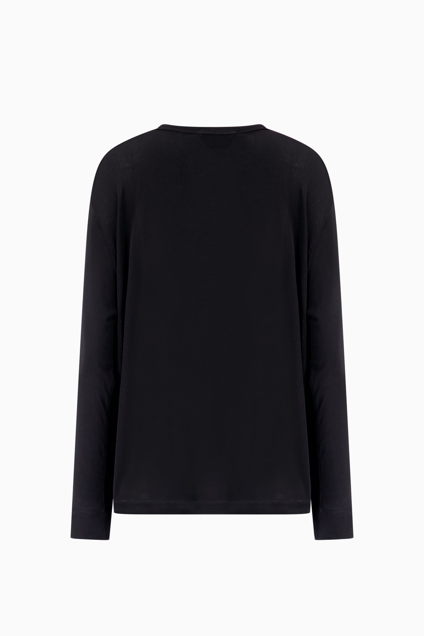 Henley Long Sleeve Top - Black