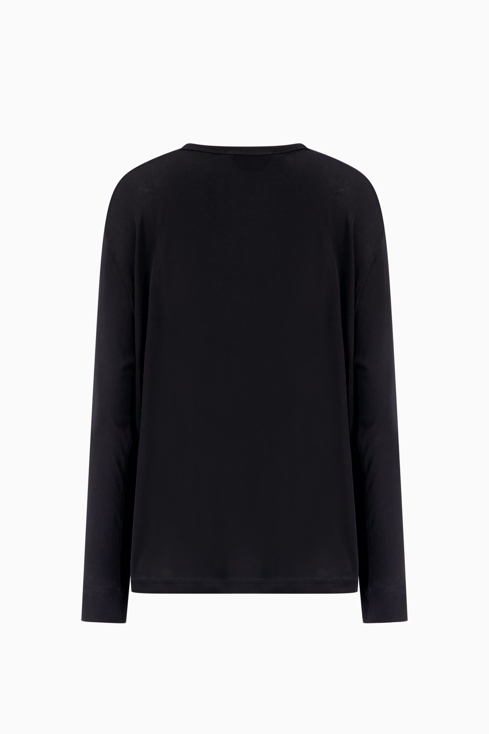 Henley Long Sleeve Top - Black