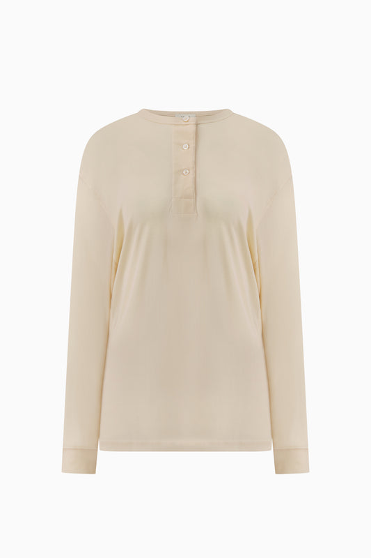 Henley Long Sleeve Top - Canvas