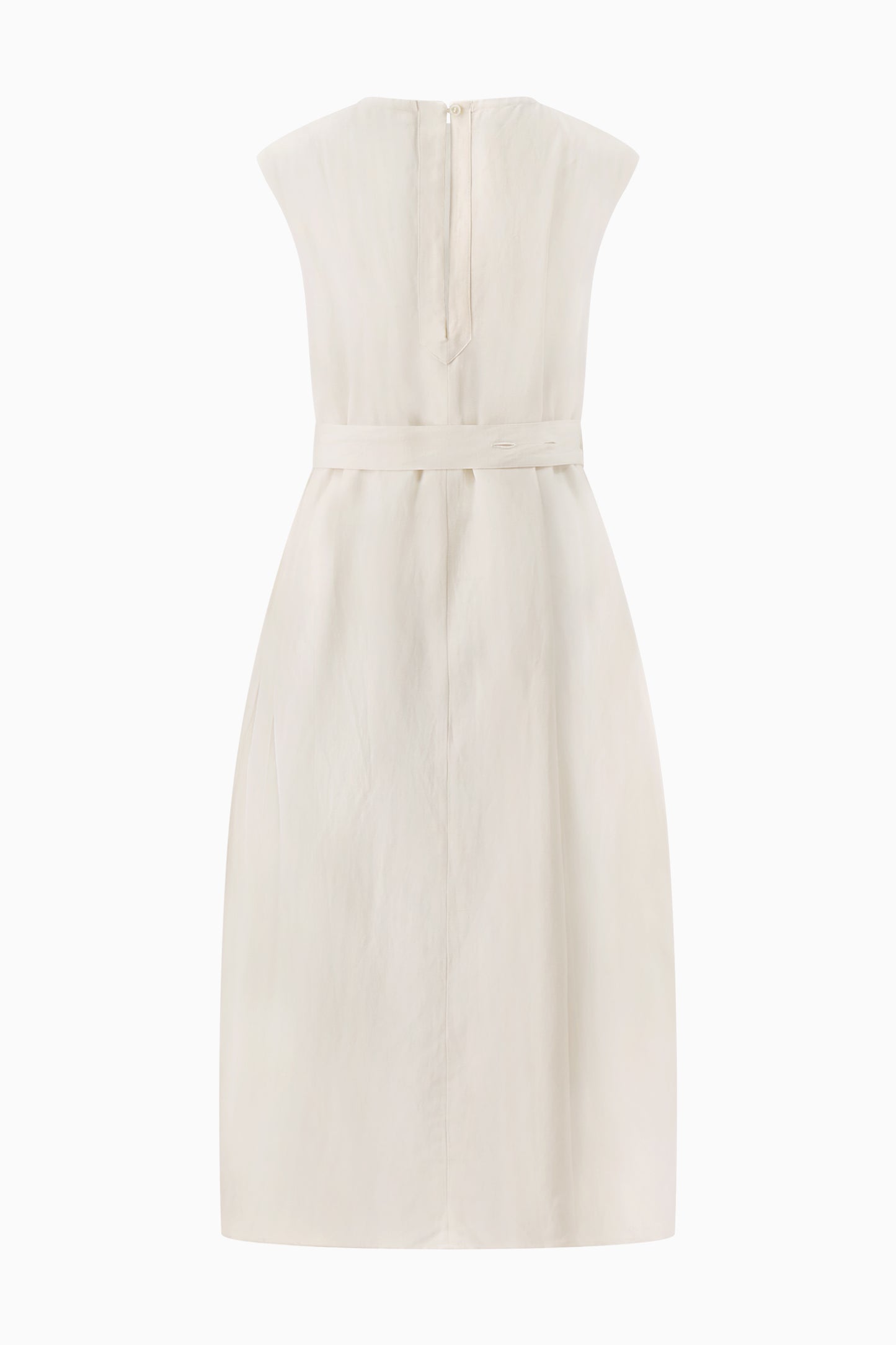 Wide Strap Volume Dress - Chalk