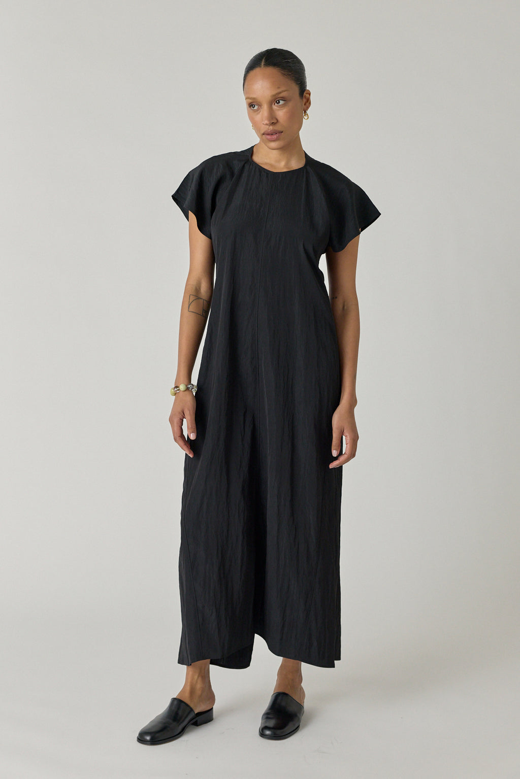 Draped Cap Sleeve Dress