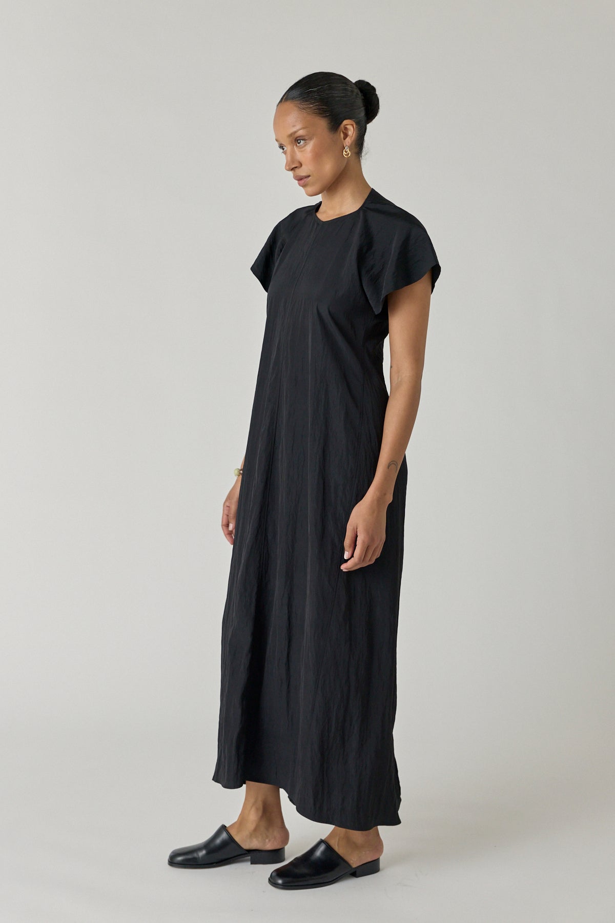 Draped Cap Sleeve Dress