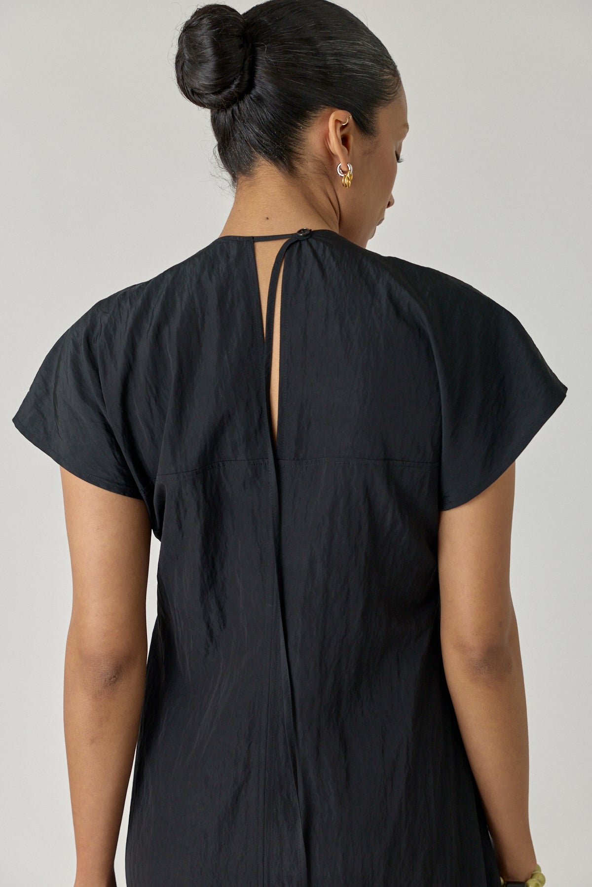 Draped Cap Sleeve Dress