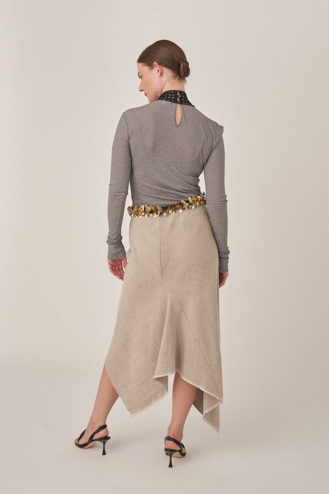 Oyster Burlap Darliston Skirt