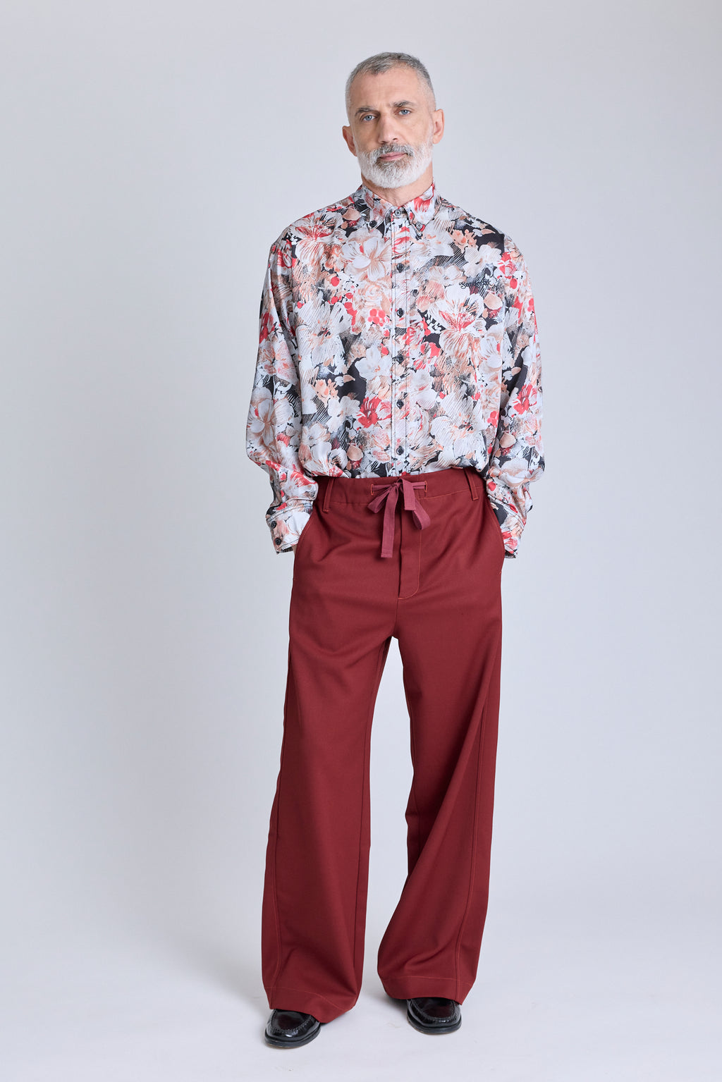 Printed Oversized Shirt - Poppy Print