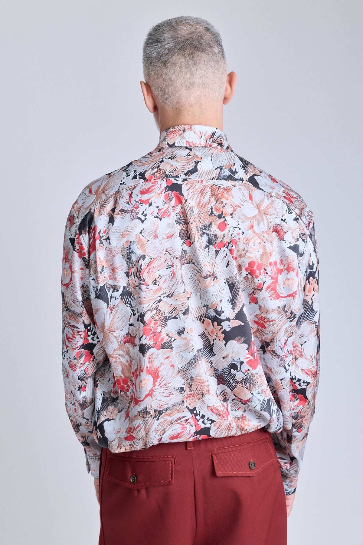 Printed Oversized Shirt - Poppy Print