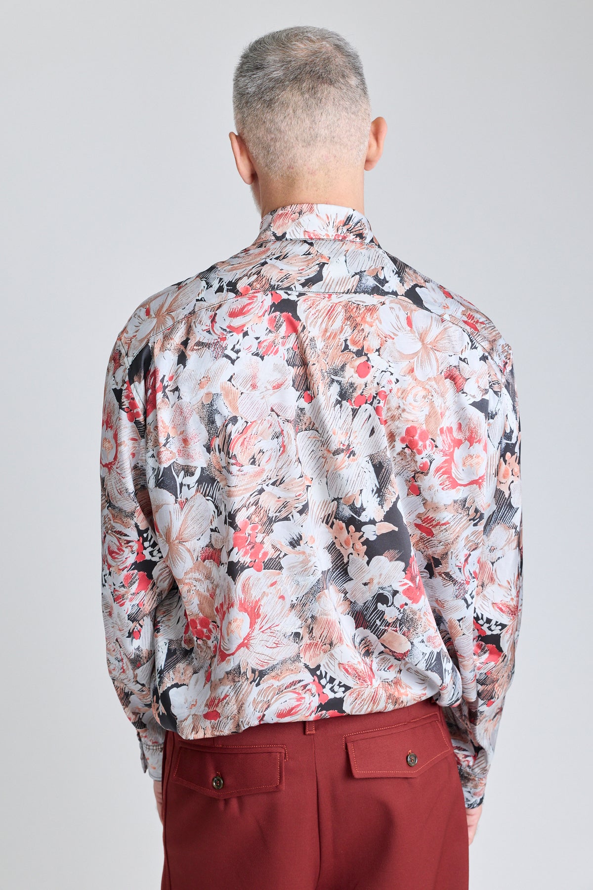Printed Oversized Shirt - Poppy Print