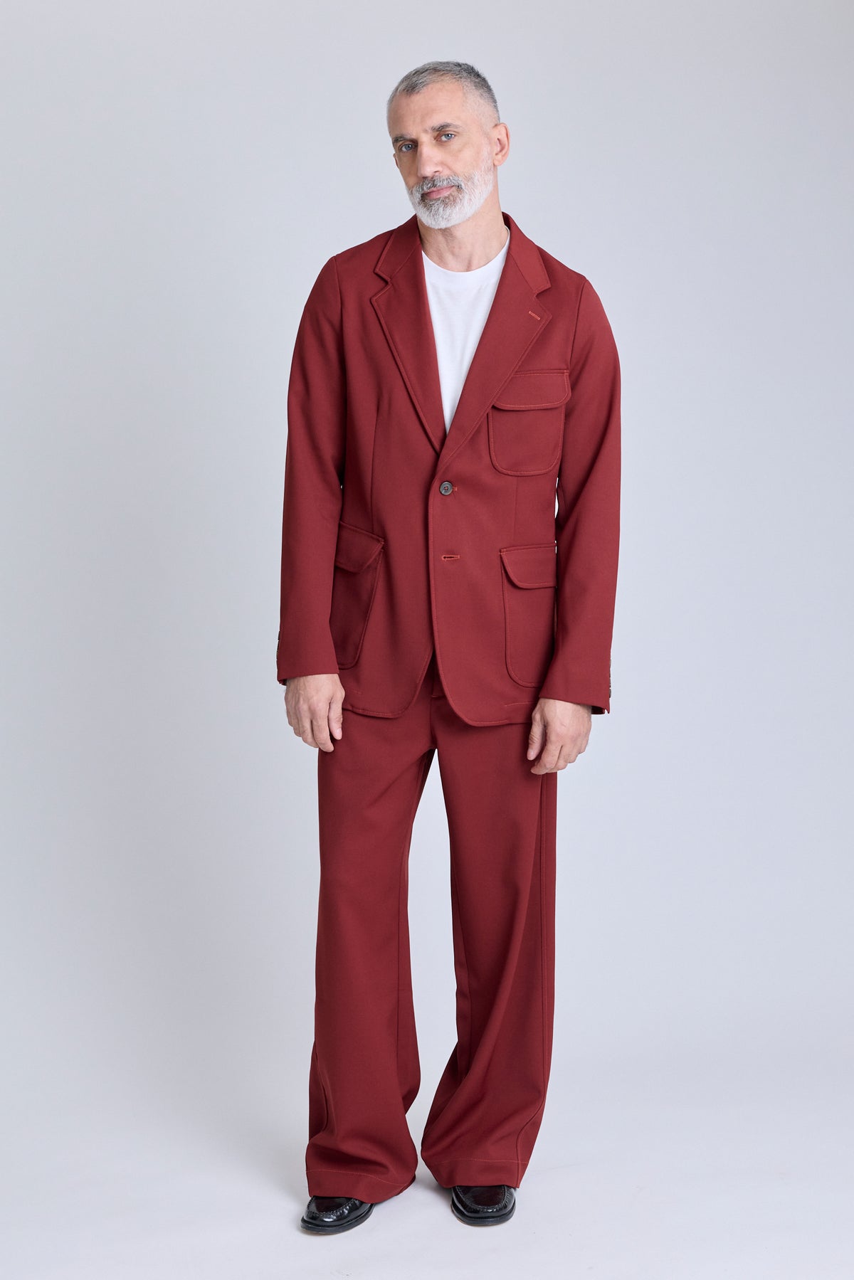 Unlined Flap Blazer - Redwood