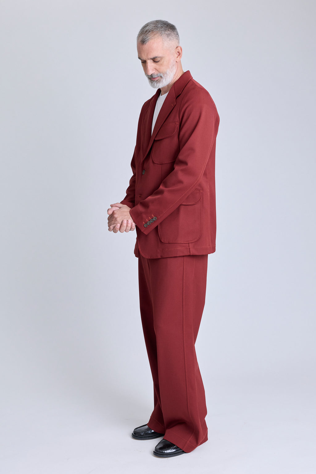 Unlined Flap Blazer - Redwood