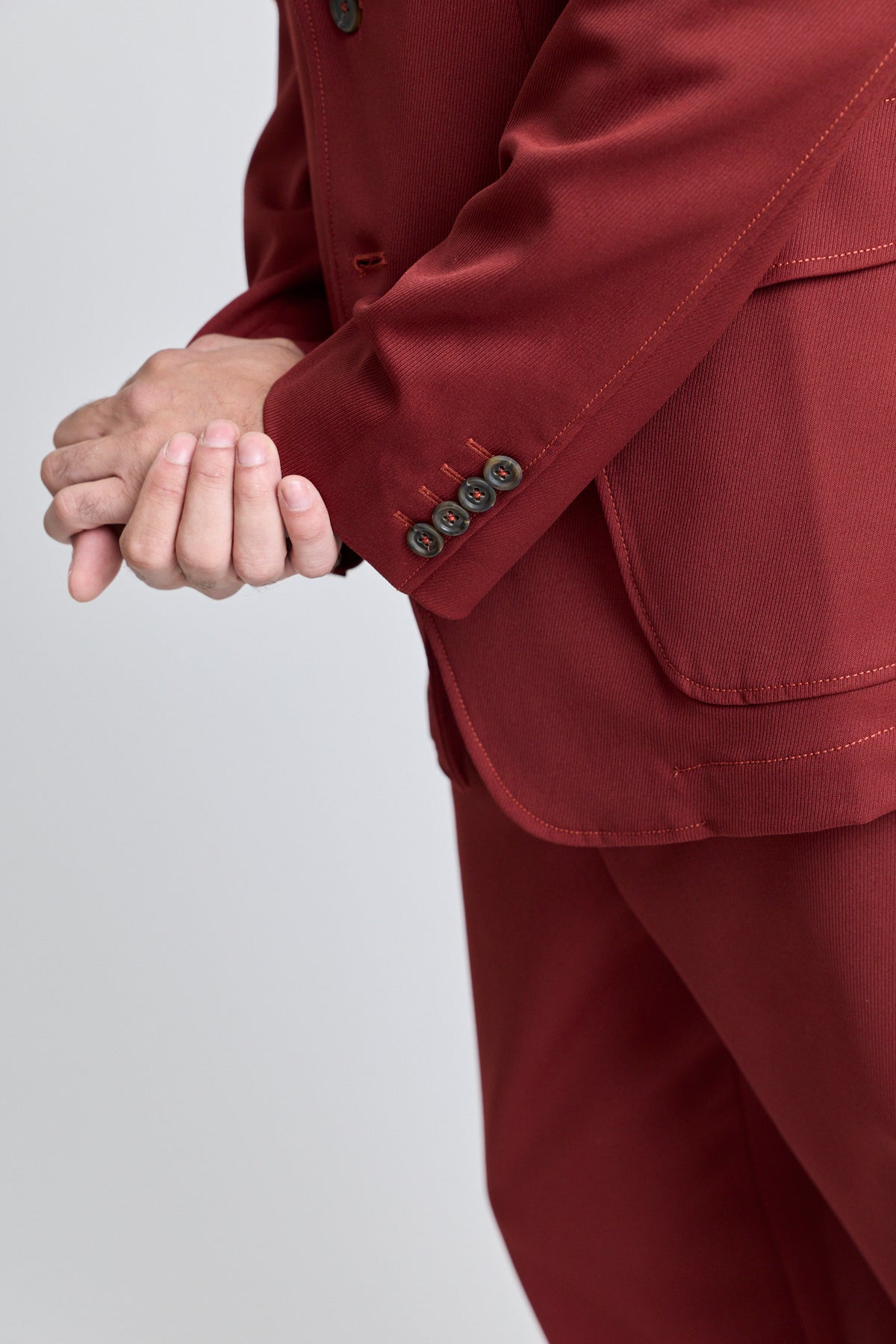 Unlined Flap Blazer - Redwood