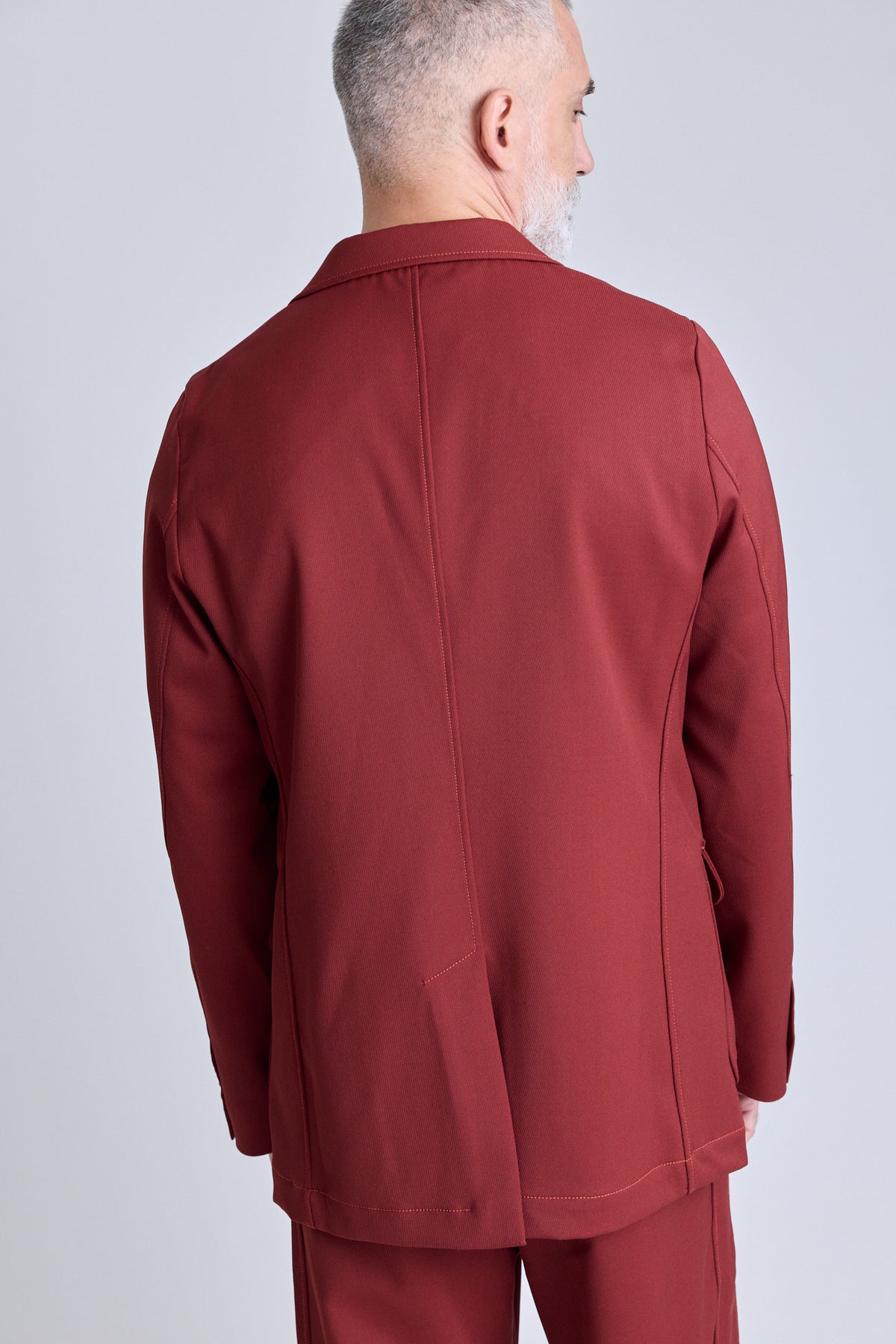 Unlined Flap Blazer - Redwood