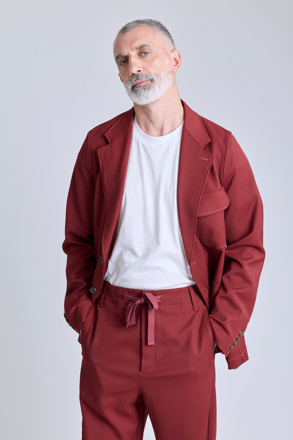 Tailored Drawstring Pant - Redwood