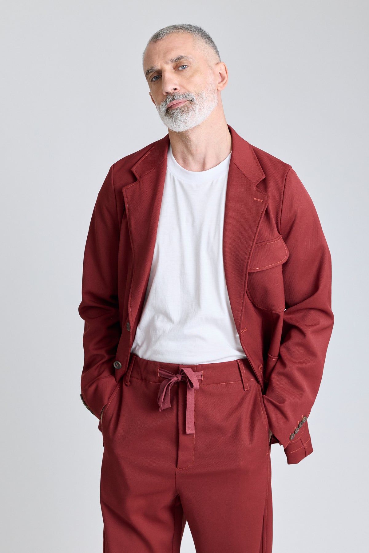 Unlined Flap Blazer - Redwood