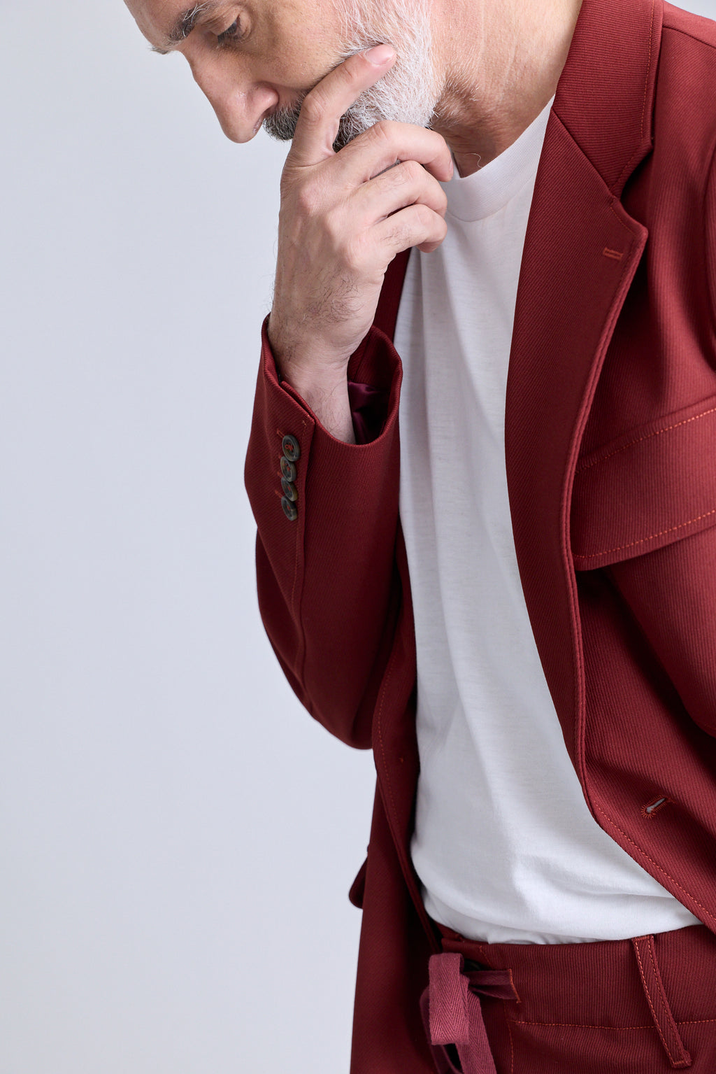 Unlined Flap Blazer - Redwood