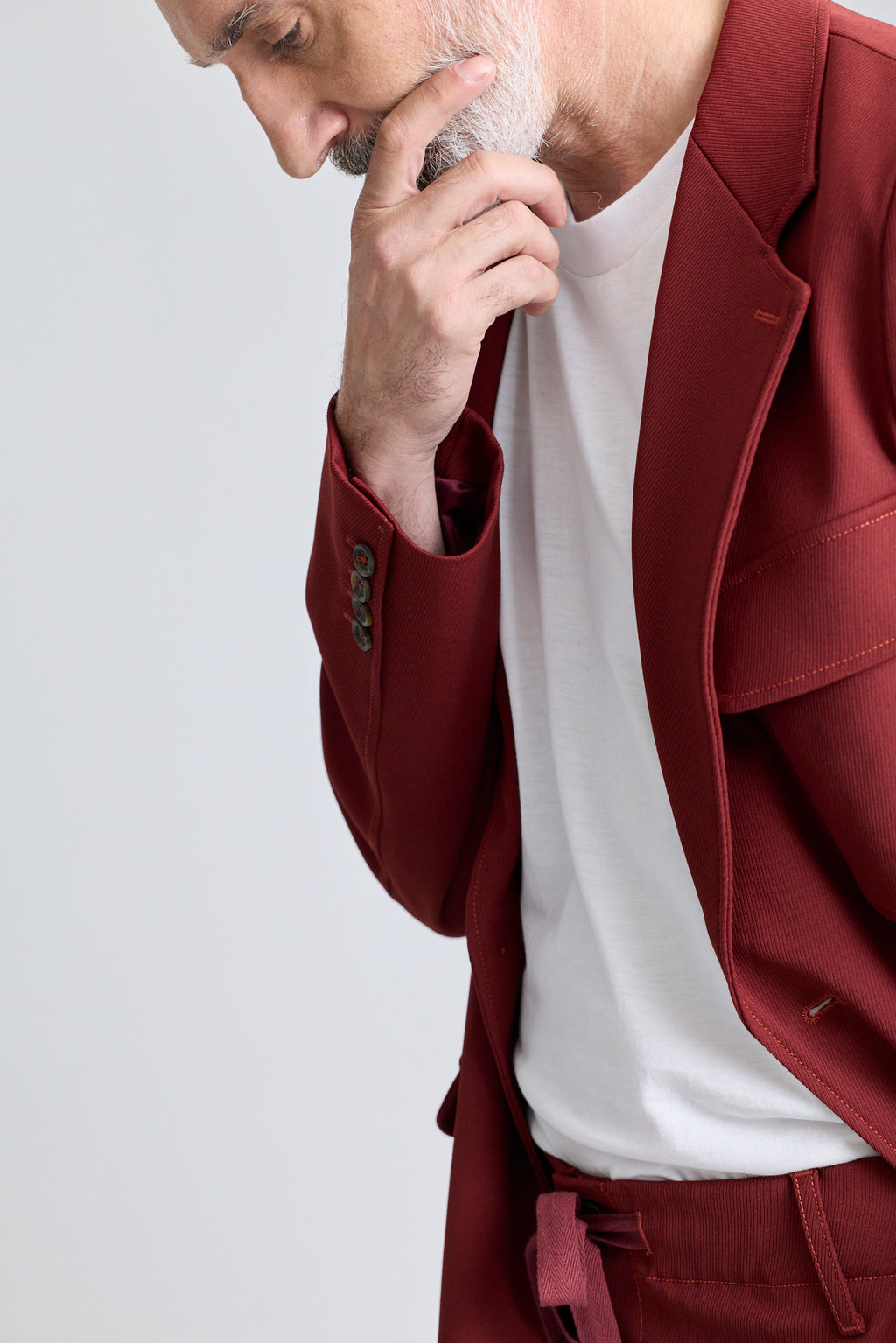 Unlined Flap Blazer - Redwood