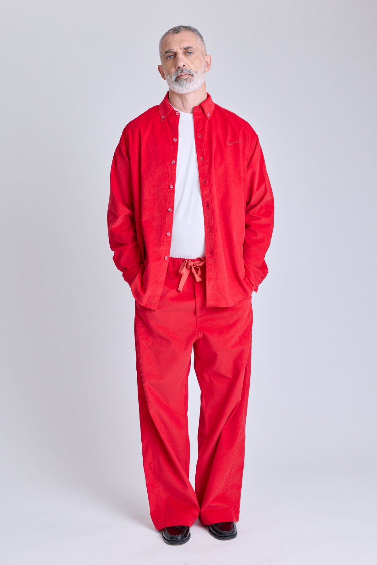 Baby Cord Drawstring Pants - Red Carpet
