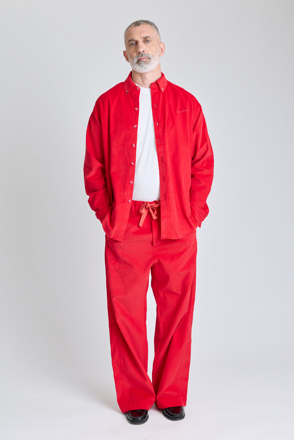 Baby Cord Oversized Shirt - Red Carpet
