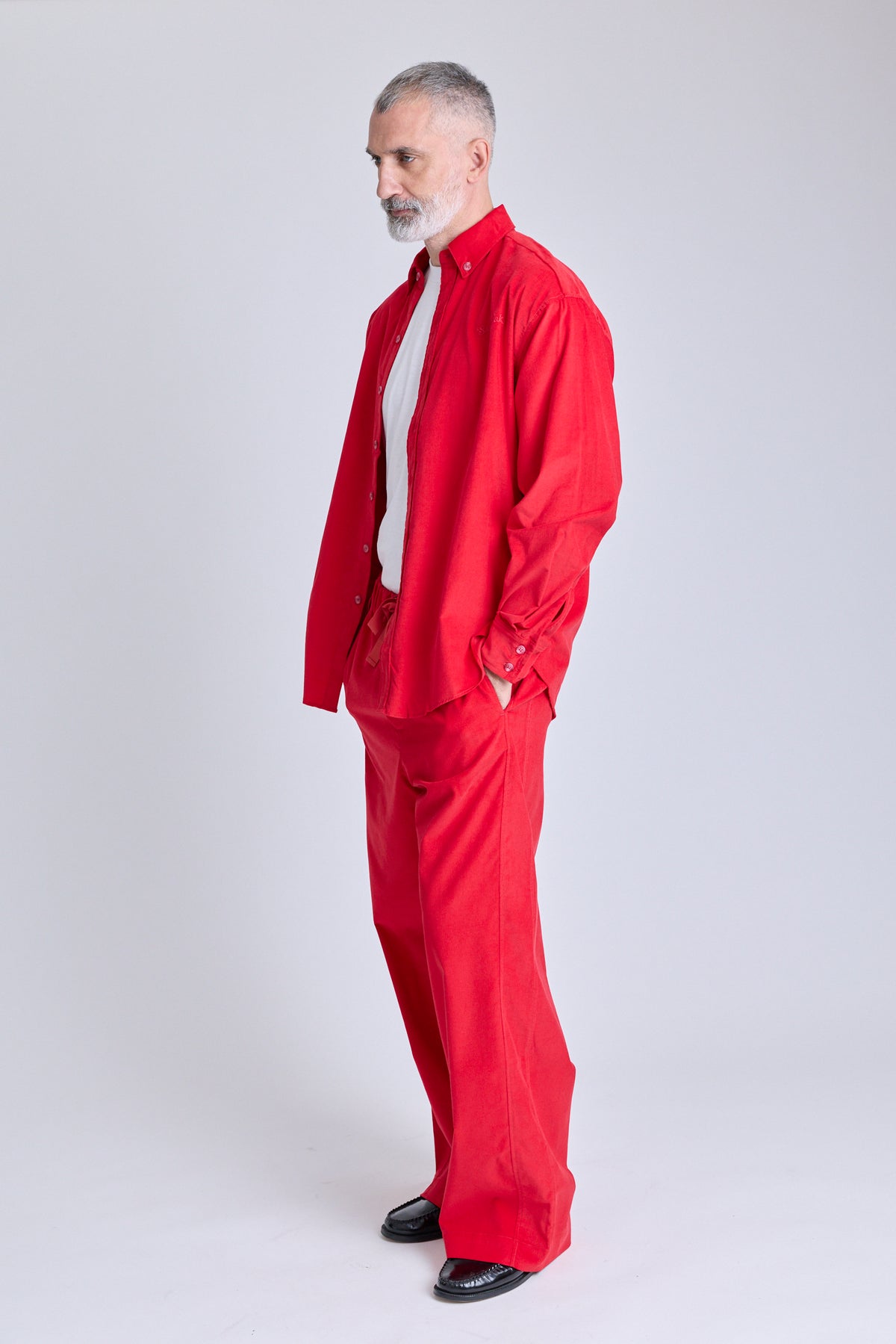 Baby Cord Drawstring Pants - Red Carpet