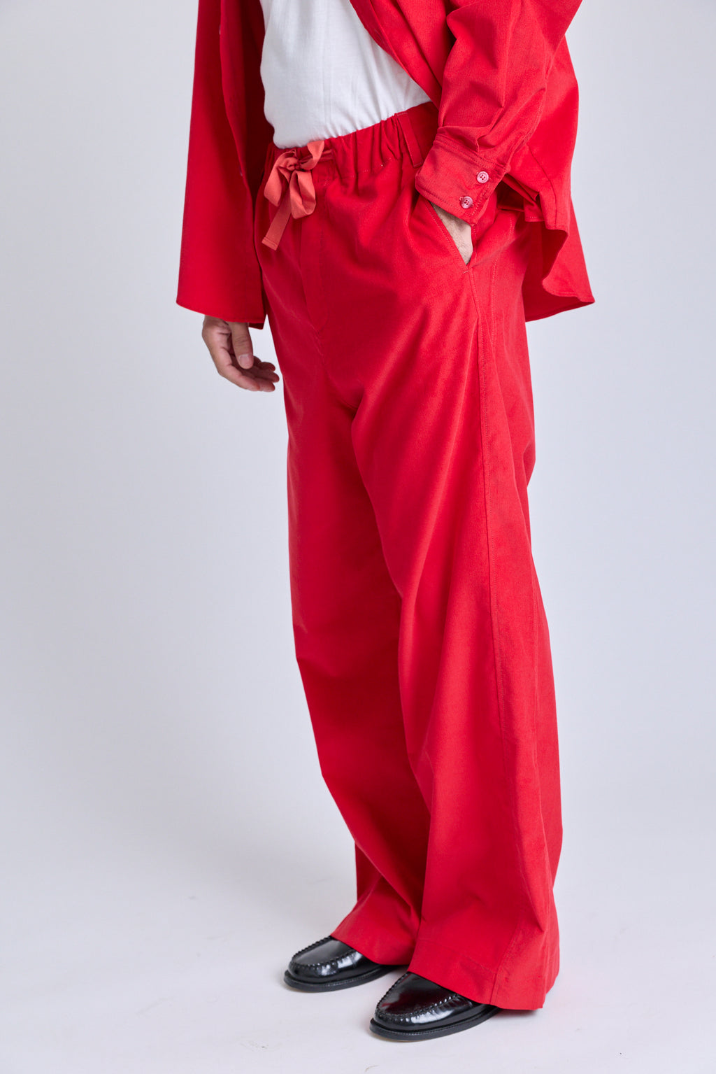 Baby Cord Drawstring Pants - Red Carpet