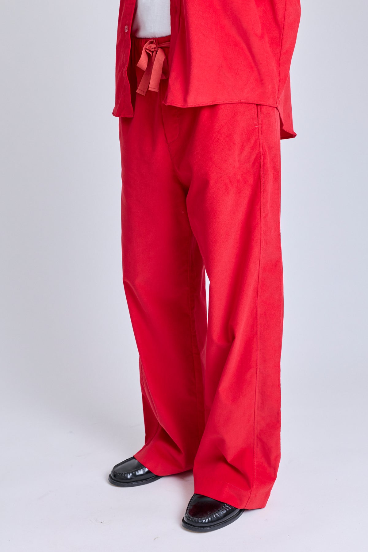 Baby Cord Drawstring Pants - Red Carpet