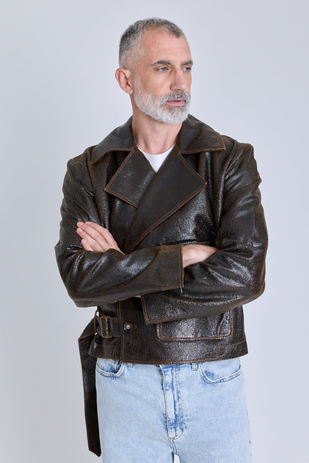 Leather Moto Jacket - Dark Chocolate