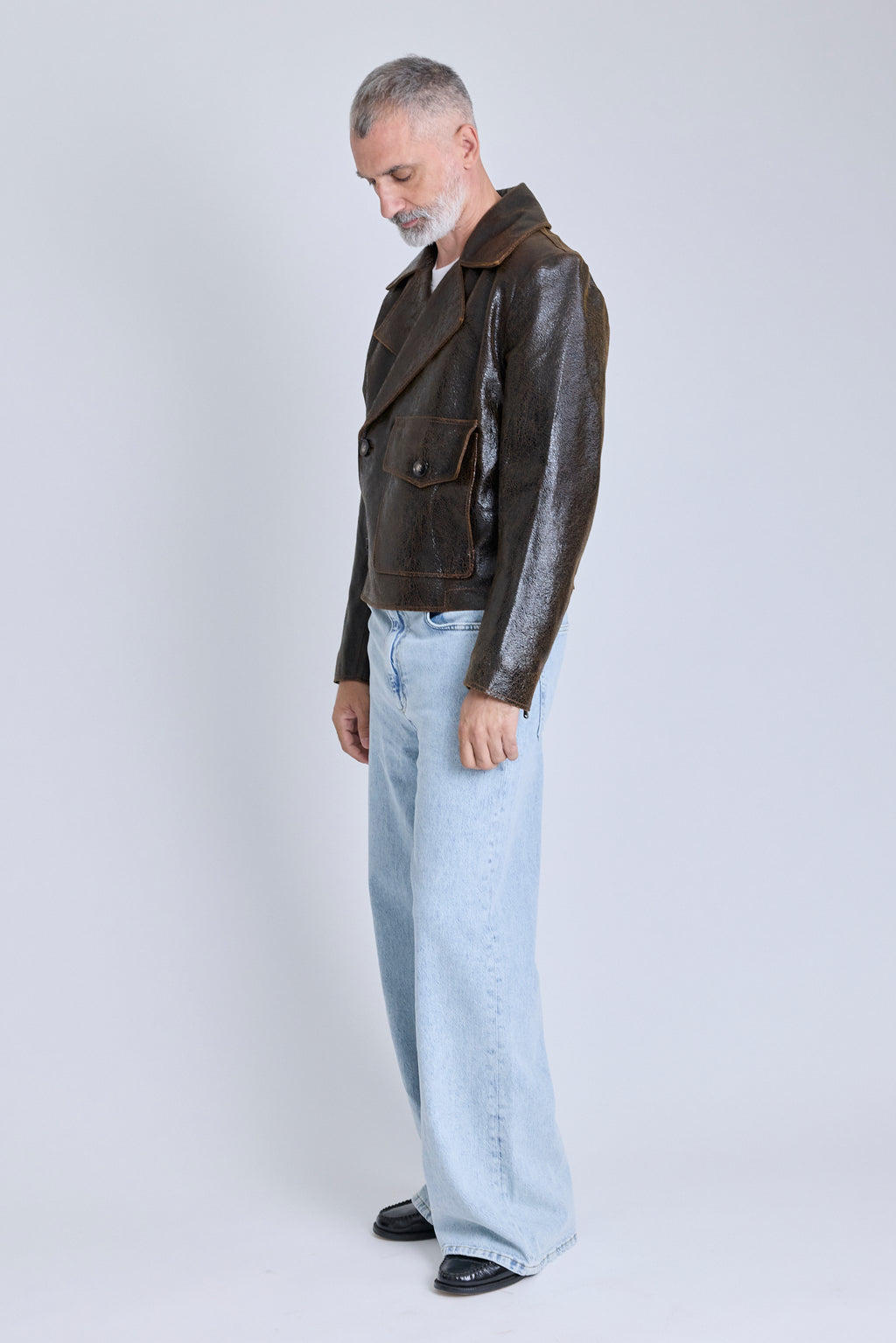 Leather Moto Jacket - Dark Chocolate