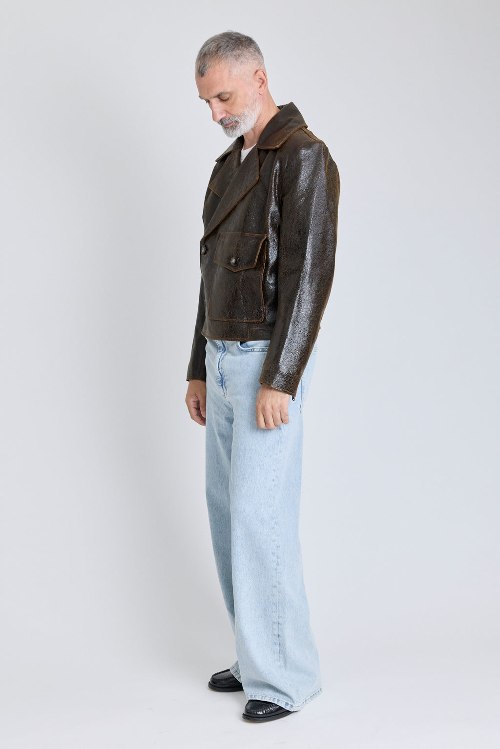 Leather Moto Jacket - Dark Chocolate