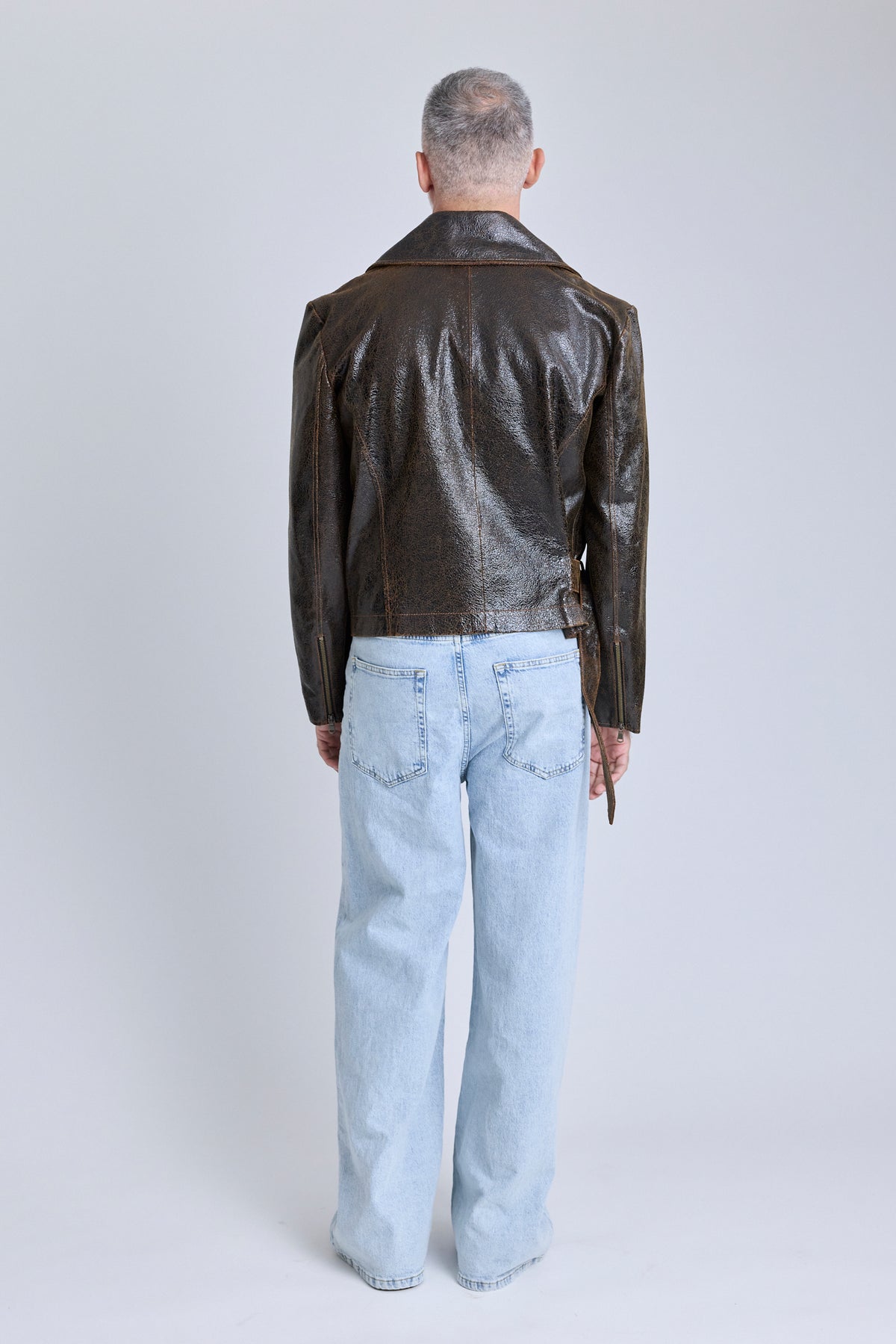 Leather Moto Jacket - Dark Chocolate