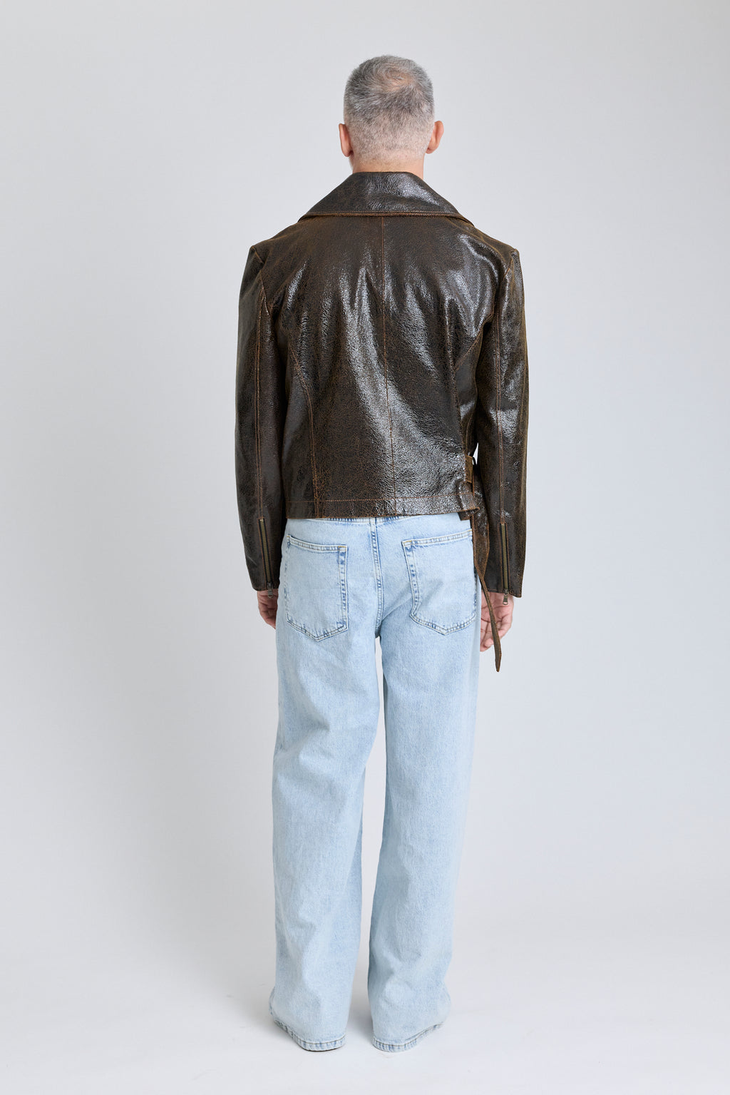 Leather Moto Jacket - Dark Chocolate
