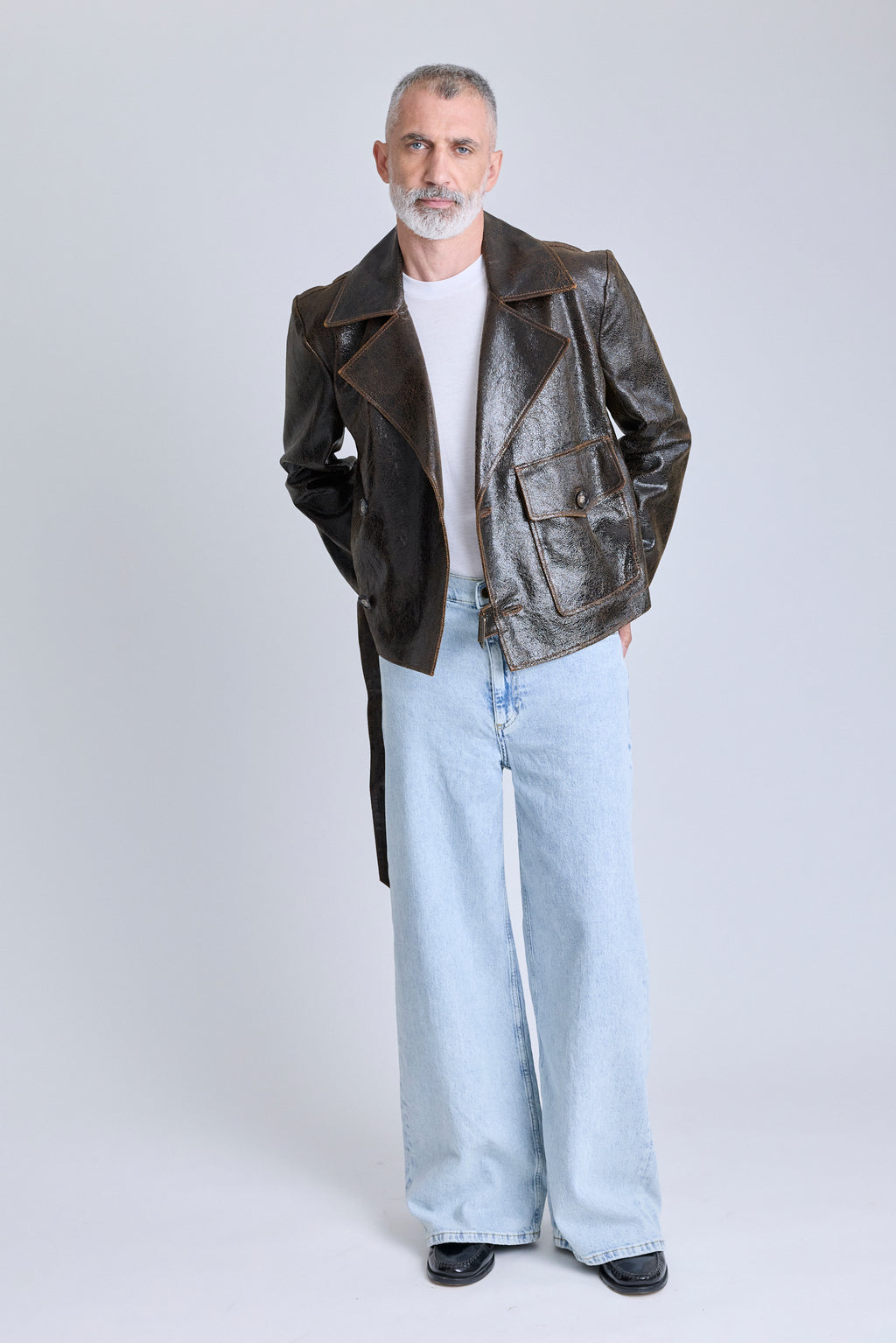 Leather Moto Jacket - Dark Chocolate