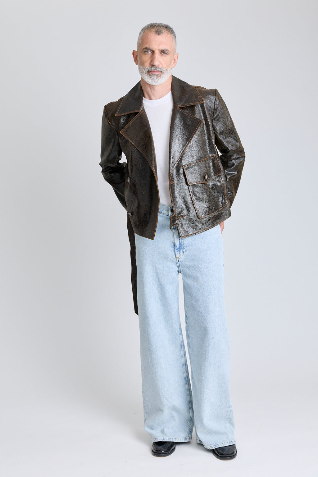Leather Moto Jacket - Dark Chocolate