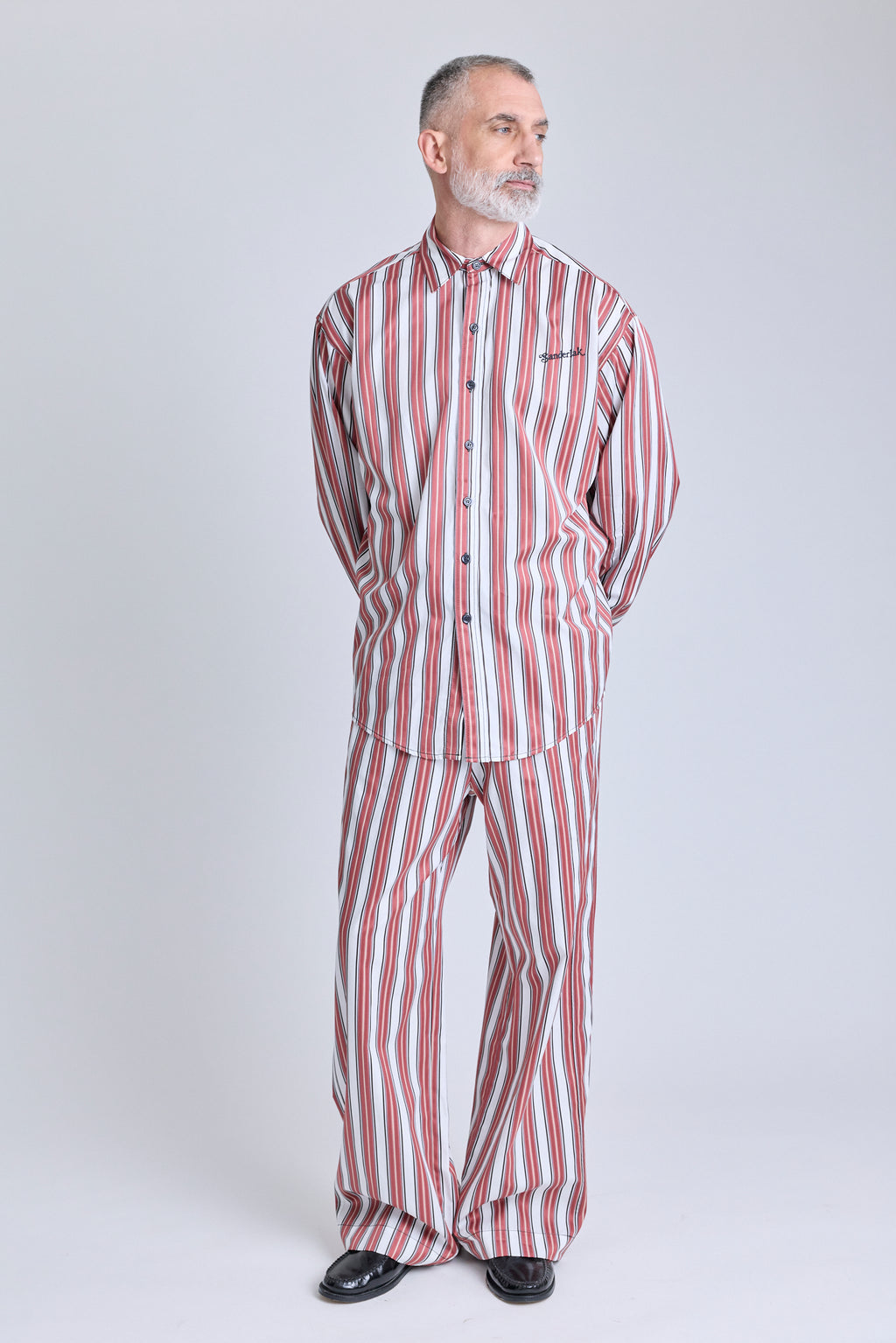 Striped Drawstring Pants - Boardroom Stripe