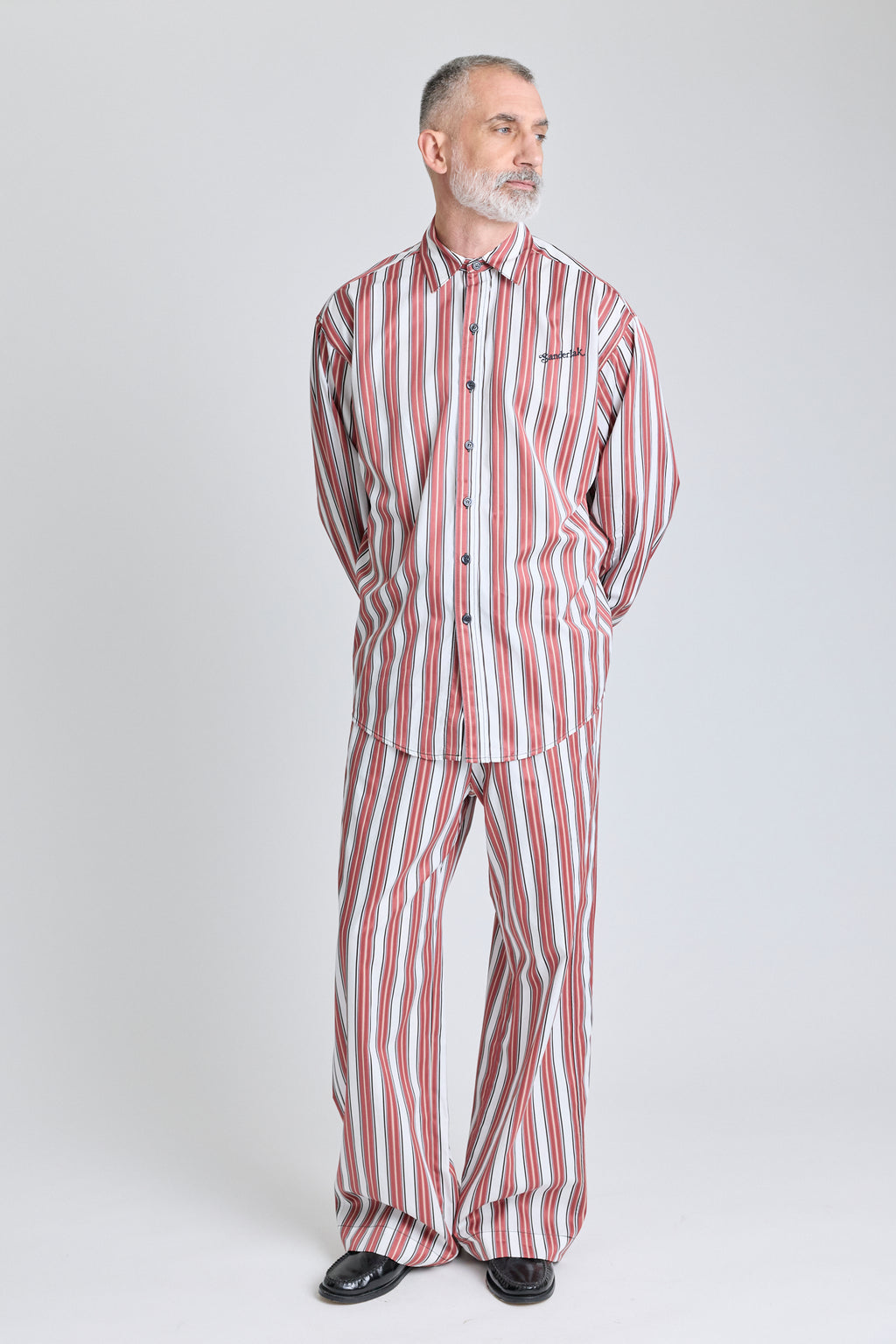 Striped Drawstring Pants - Boardroom Stripe