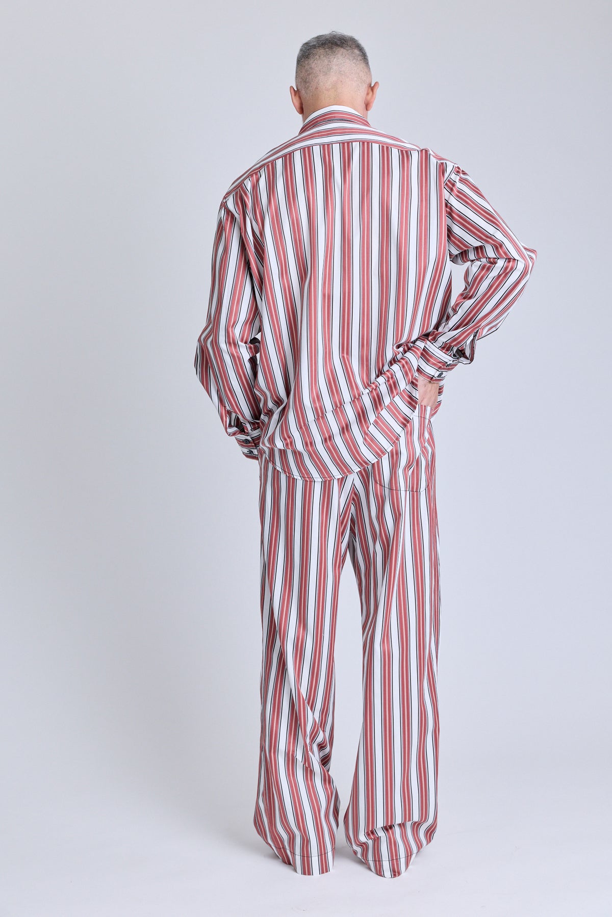 Striped Drawstring Pants - Boardroom Stripe