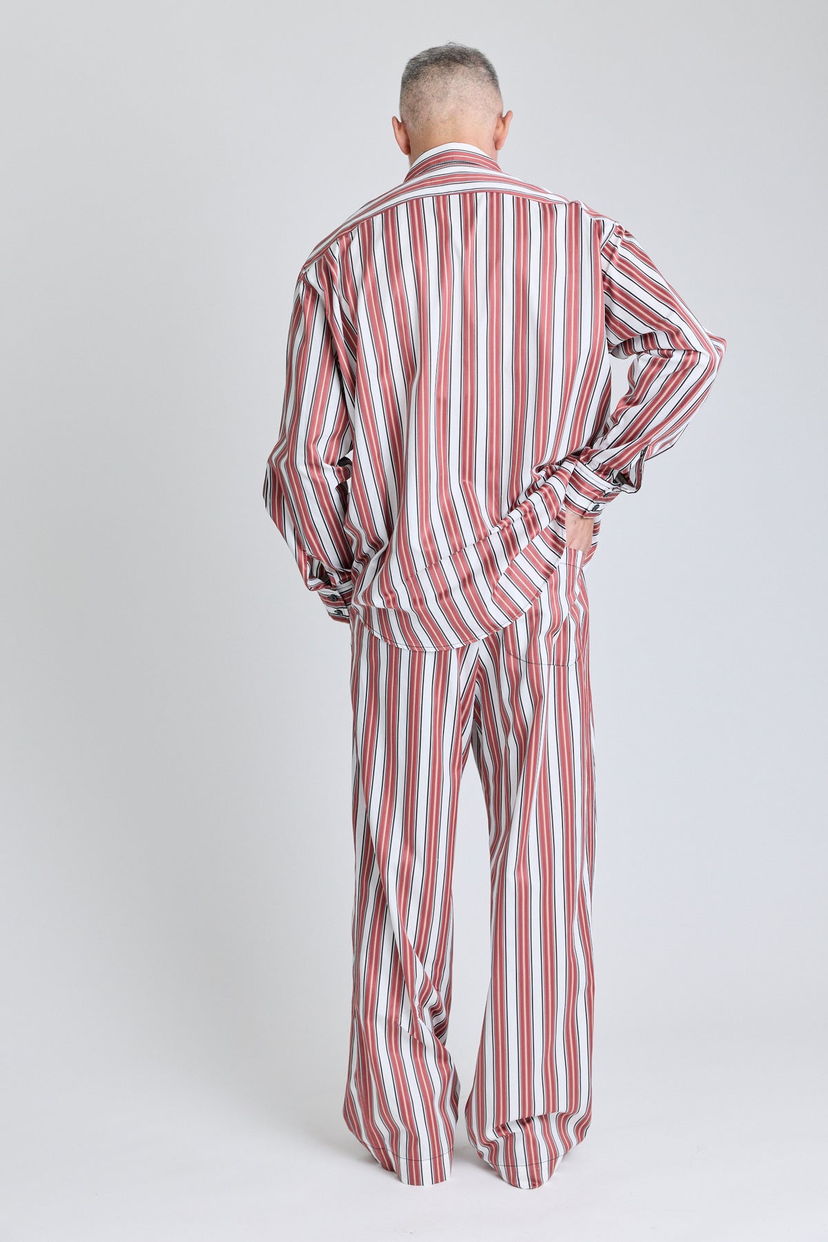 Striped Drawstring Pants - Boardroom Stripe