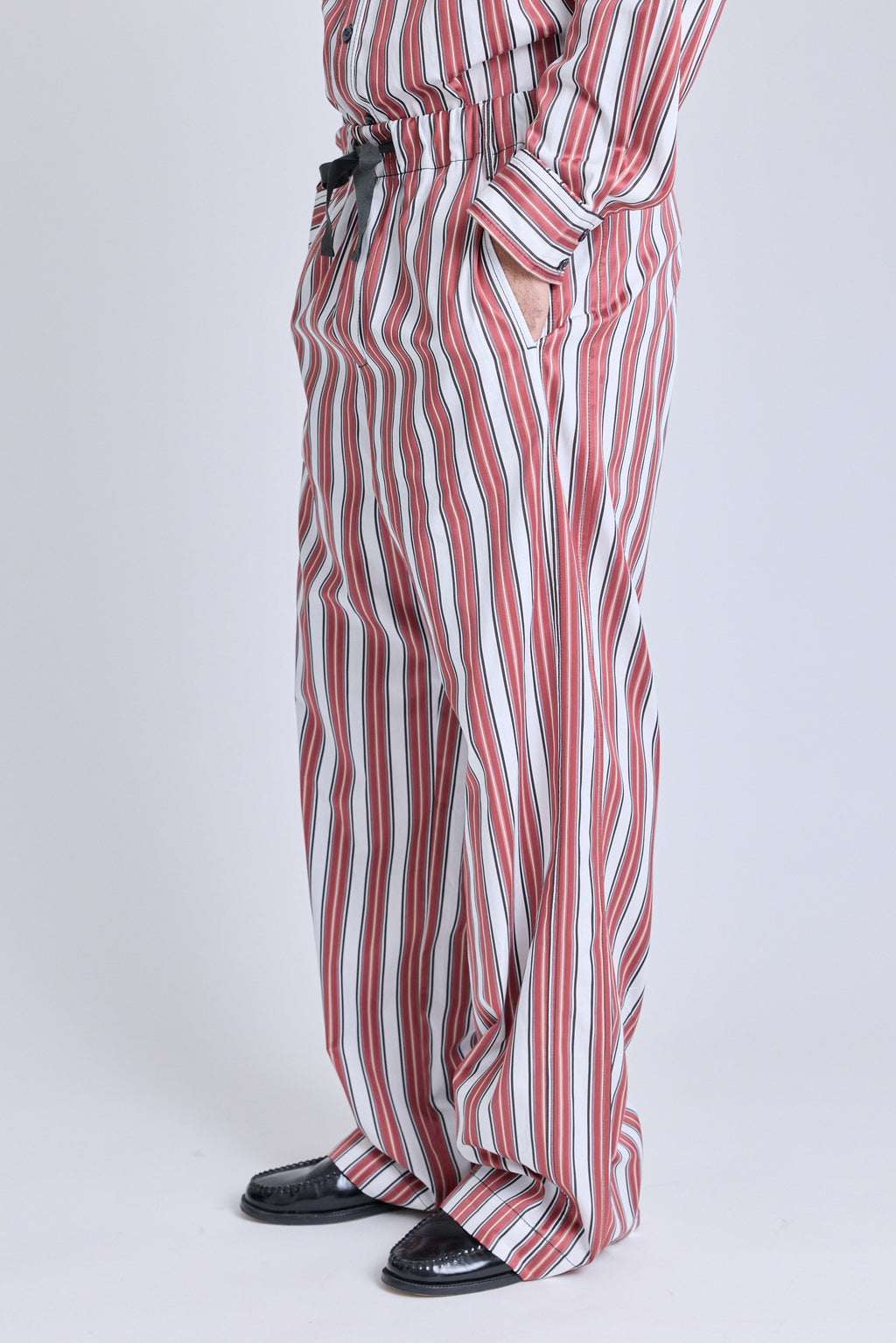 Striped Drawstring Pants - Boardroom Stripe