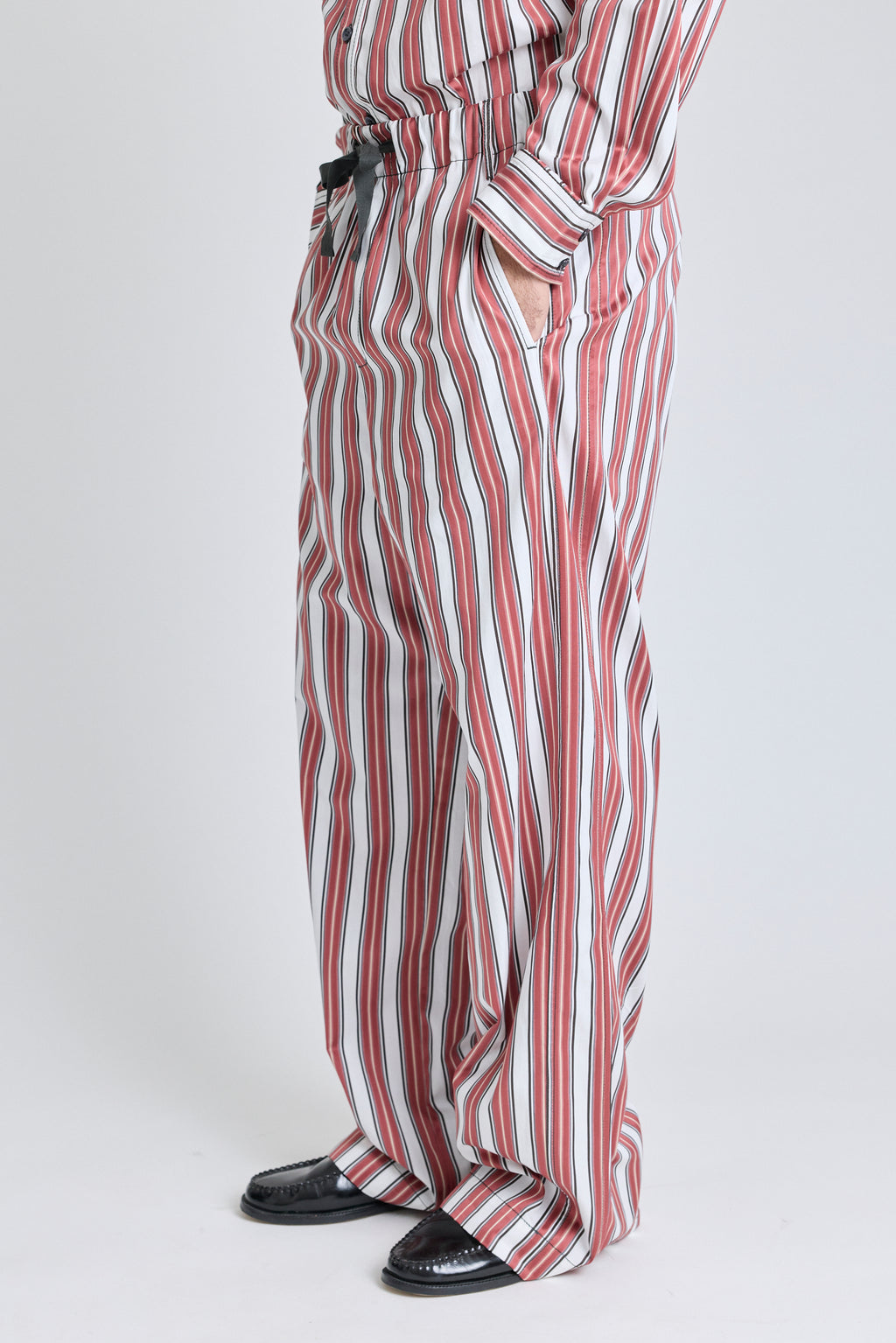 Striped Drawstring Pants - Boardroom Stripe