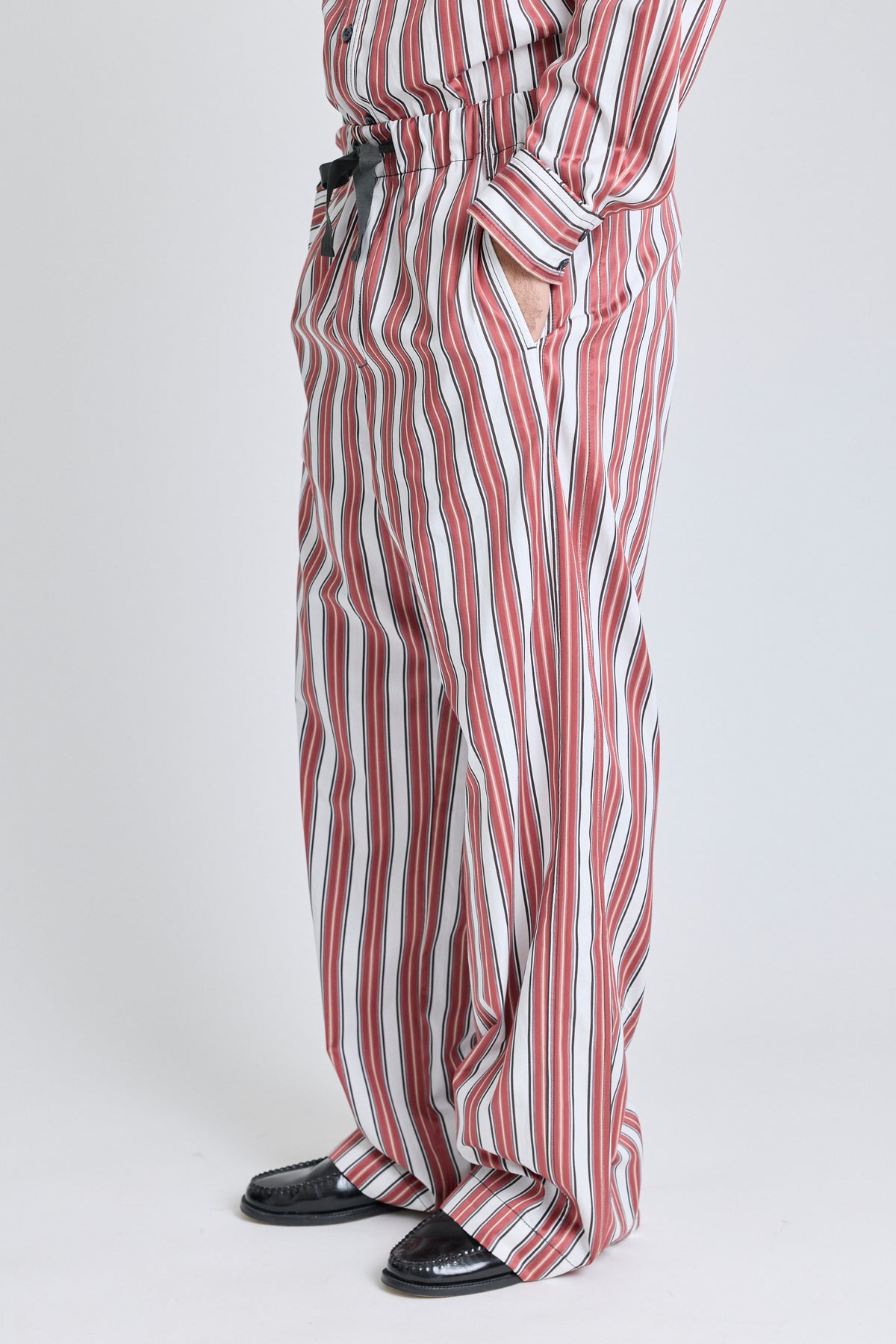 Striped Drawstring Pants - Boardroom Stripe