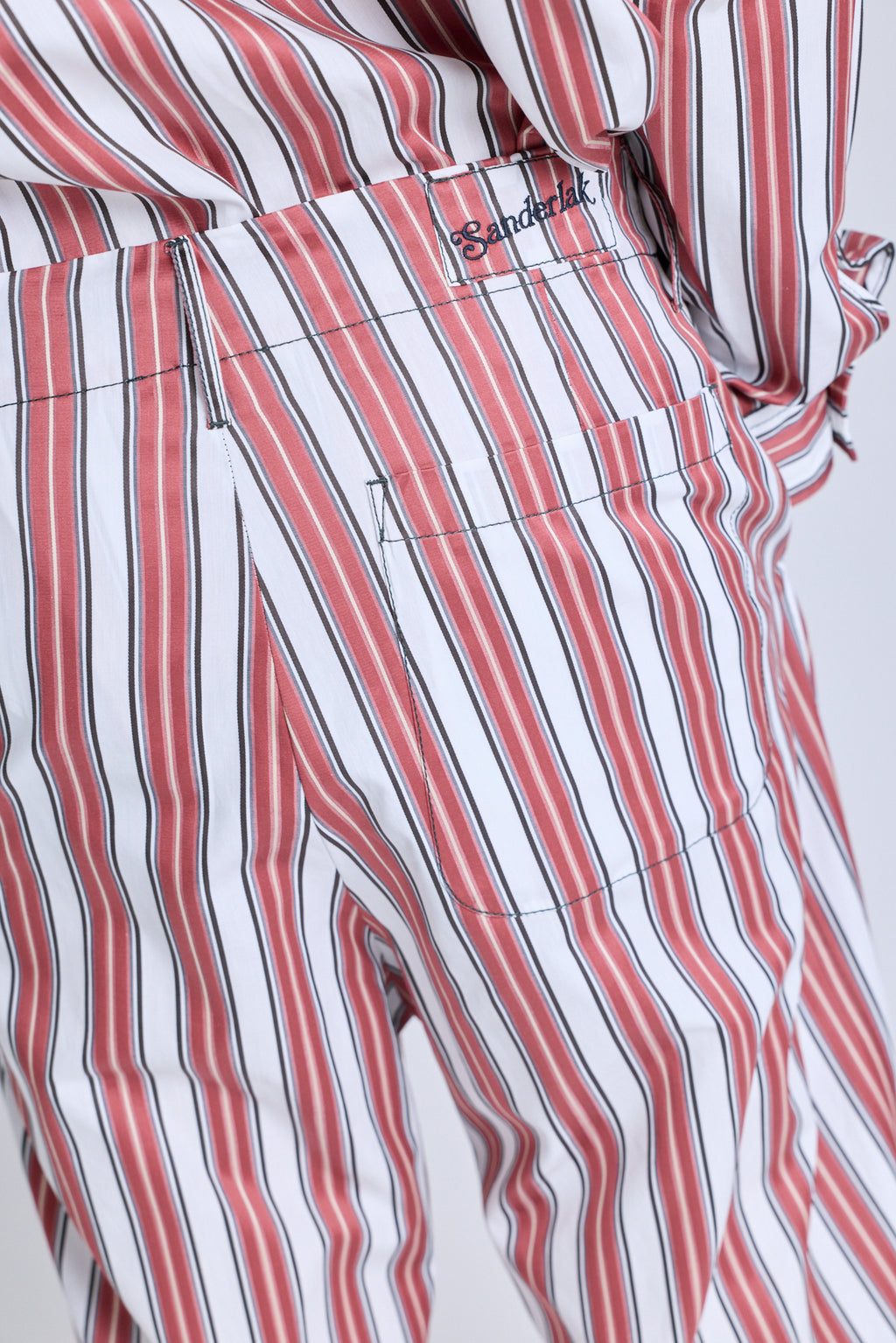 Striped Drawstring Pants - Boardroom Stripe