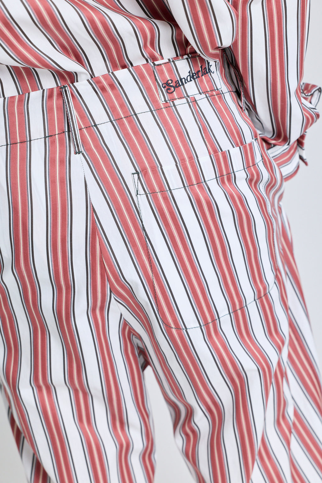 Striped Drawstring Pants - Boardroom Stripe