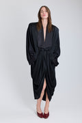 Satin Robe Coat Dress