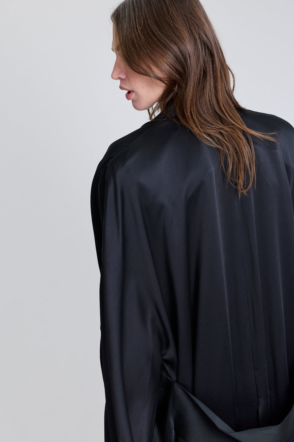 Satin Robe Coat Dress
