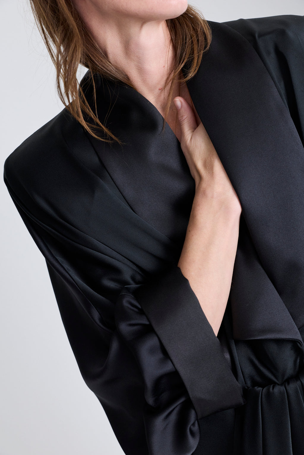 Satin Robe Coat Dress