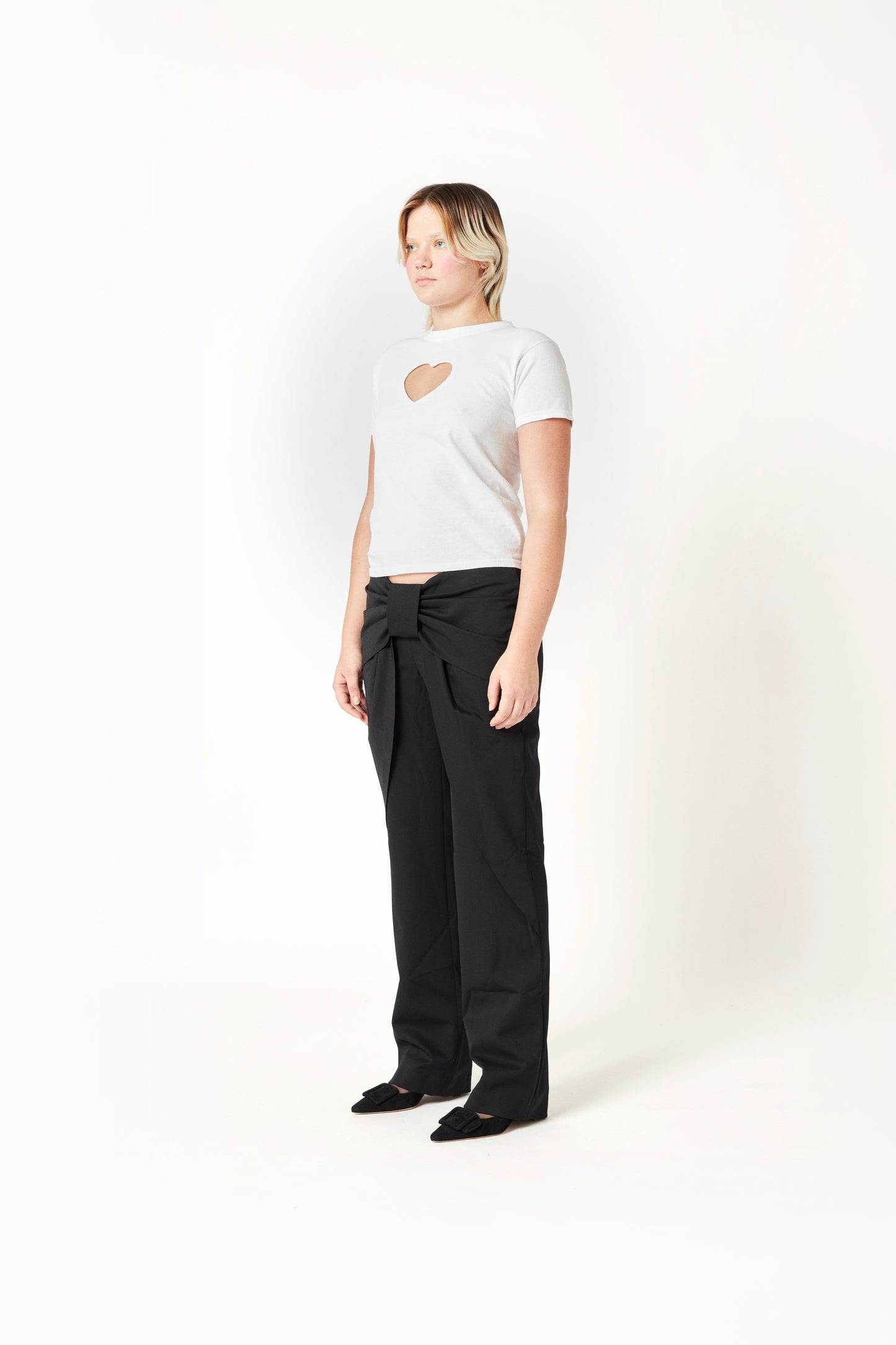 Wool Bow Trousers