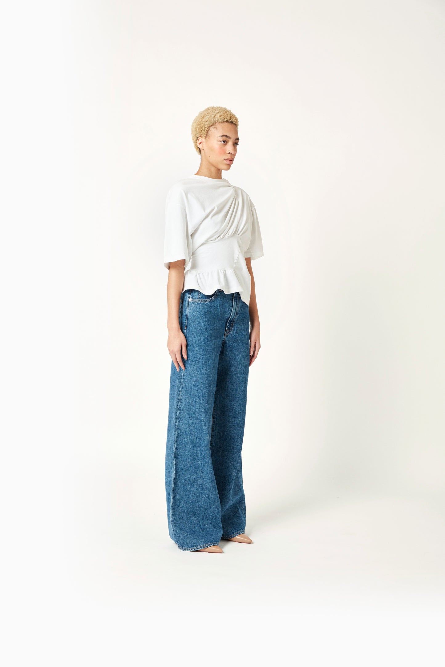 Eva high wide-leg jeans - Classic Blue