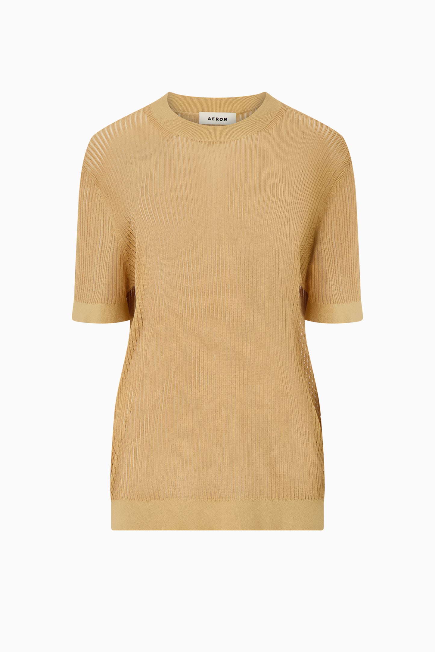 Shallott Ribbed T-Shirt  - Biscotti