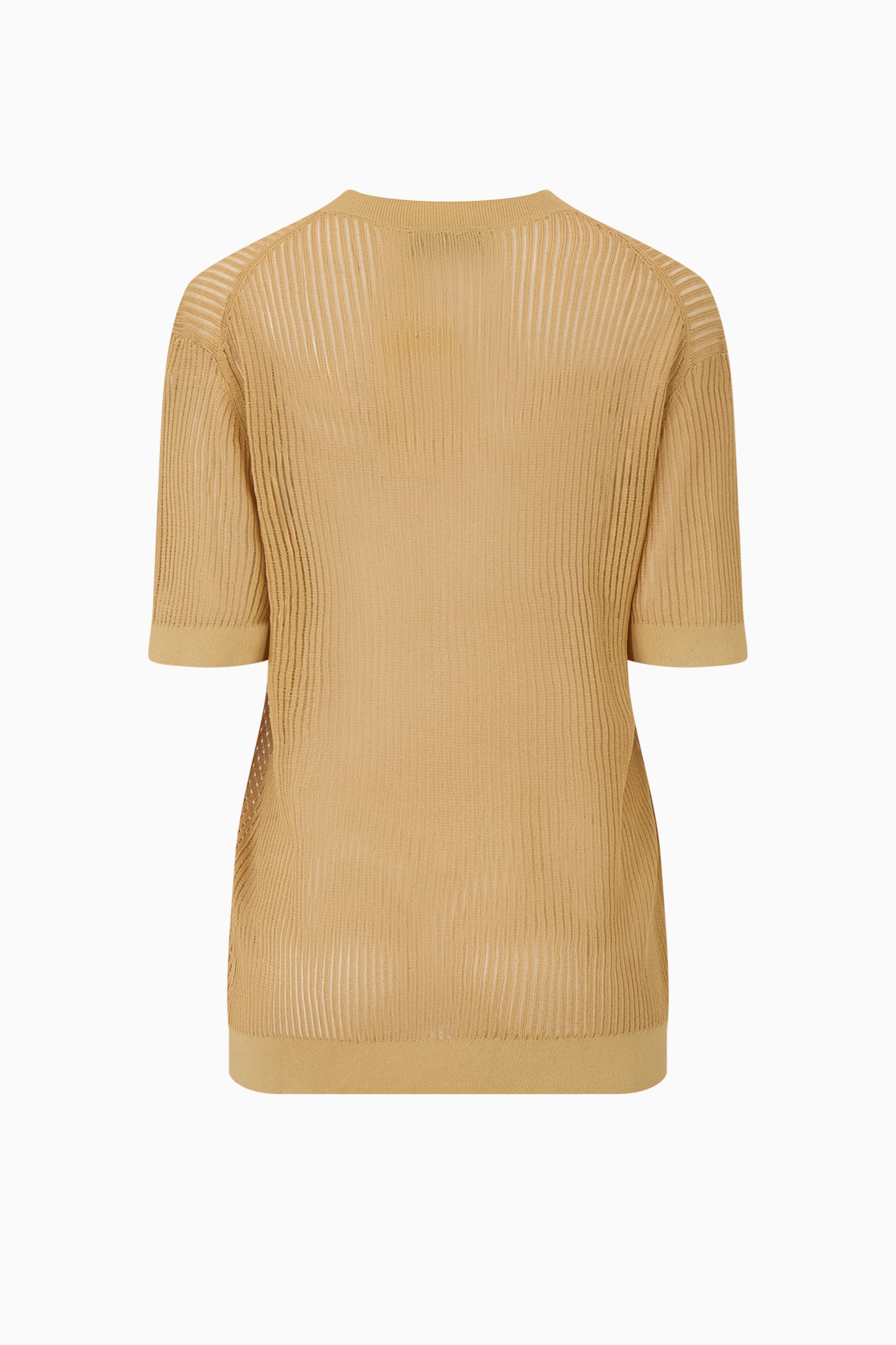 Shallott Ribbed T-Shirt  - Biscotti